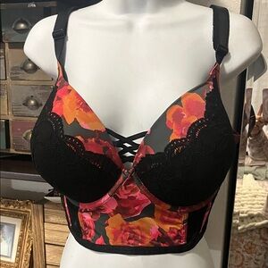 Torrid Floral Lace Women's Bralette 46D